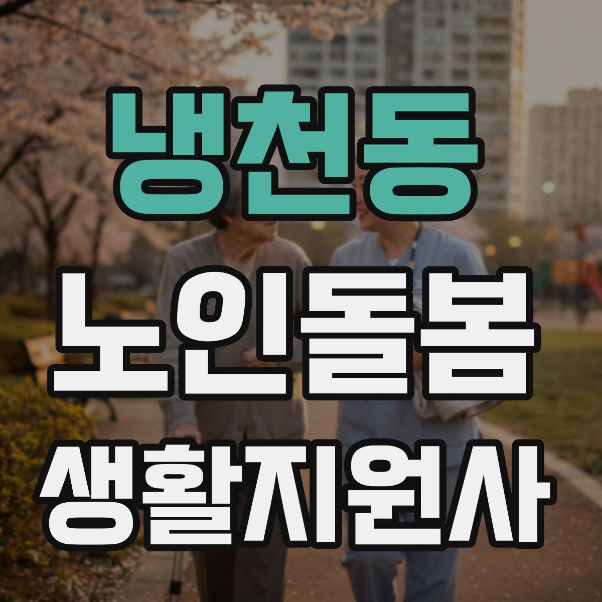 냉천동 노인돌봄생활지원사 자격증
