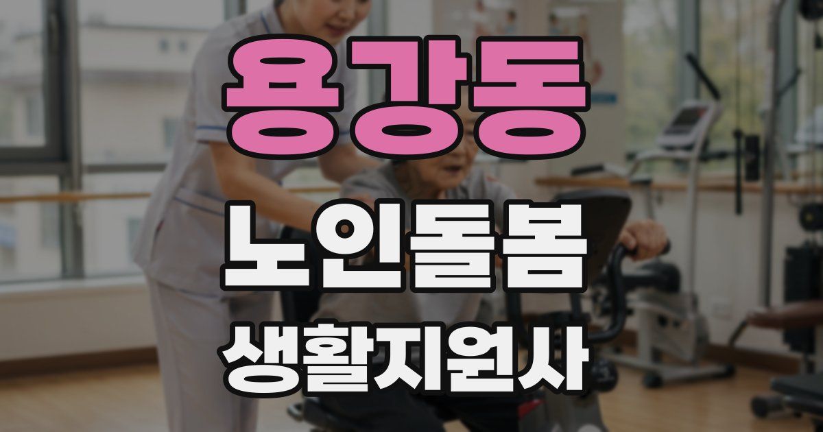 용강동 노인돌봄생활지원사 자격증