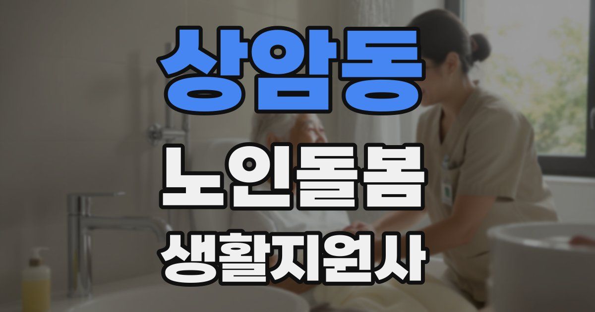 상암동 노인돌봄생활지원사 자격증