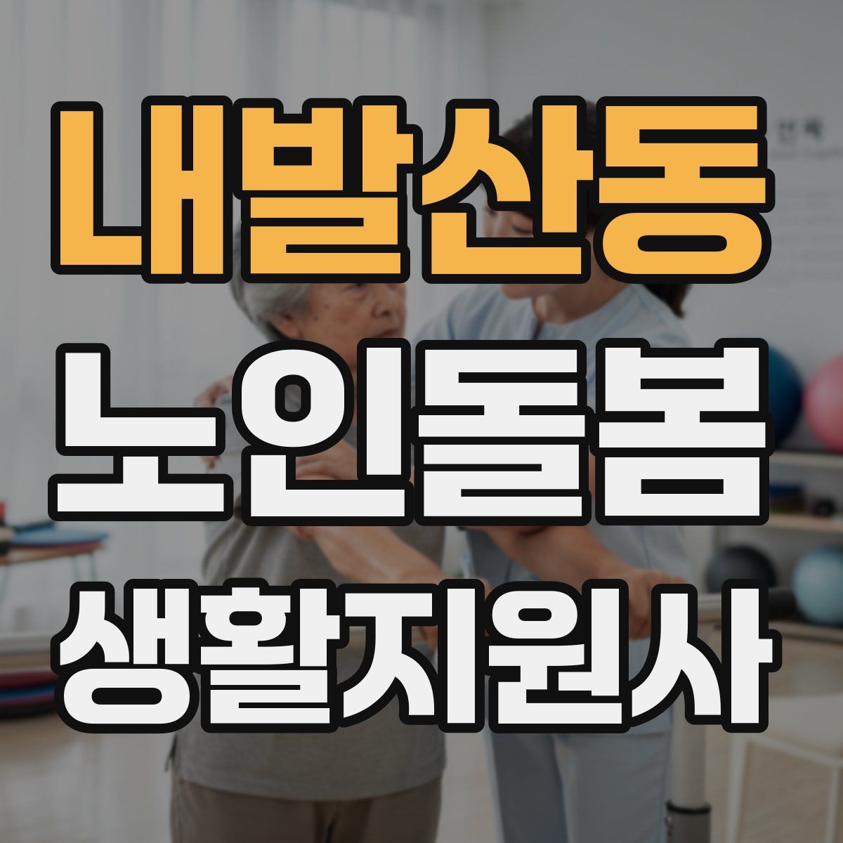 내발산동 노인돌봄생활지원사 자격증