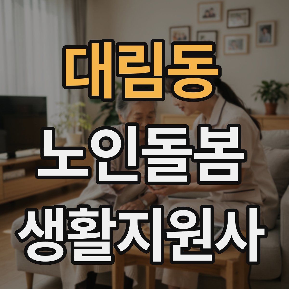 대림동 노인돌봄생활지원사 자격증
