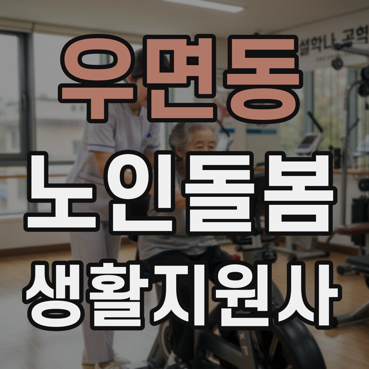 우면동 노인돌봄생활지원사 자격증