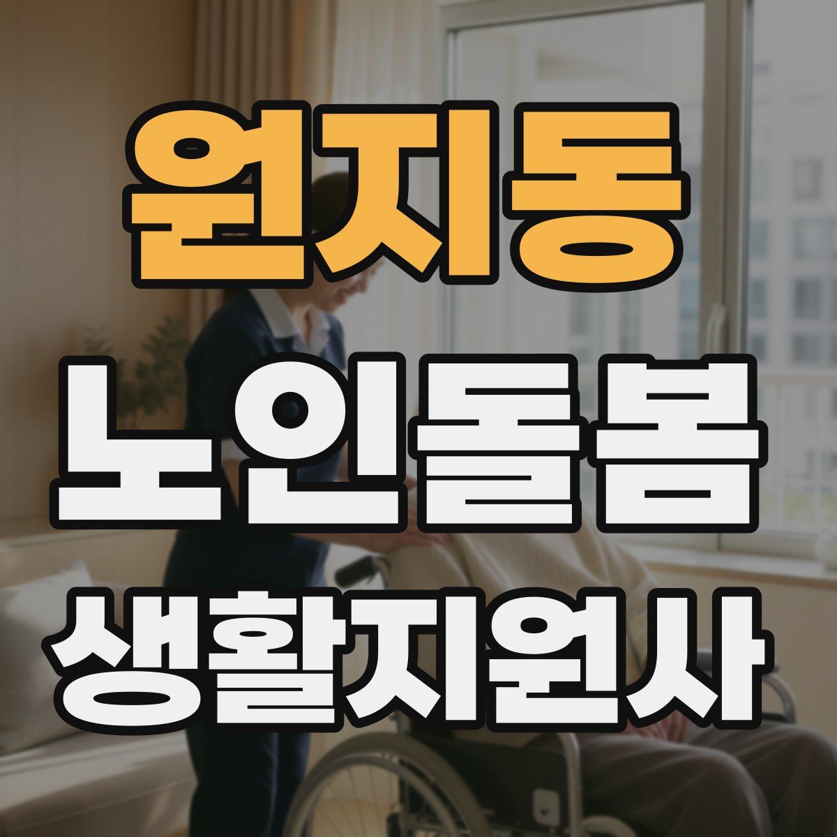 원지동 노인돌봄생활지원사 자격증