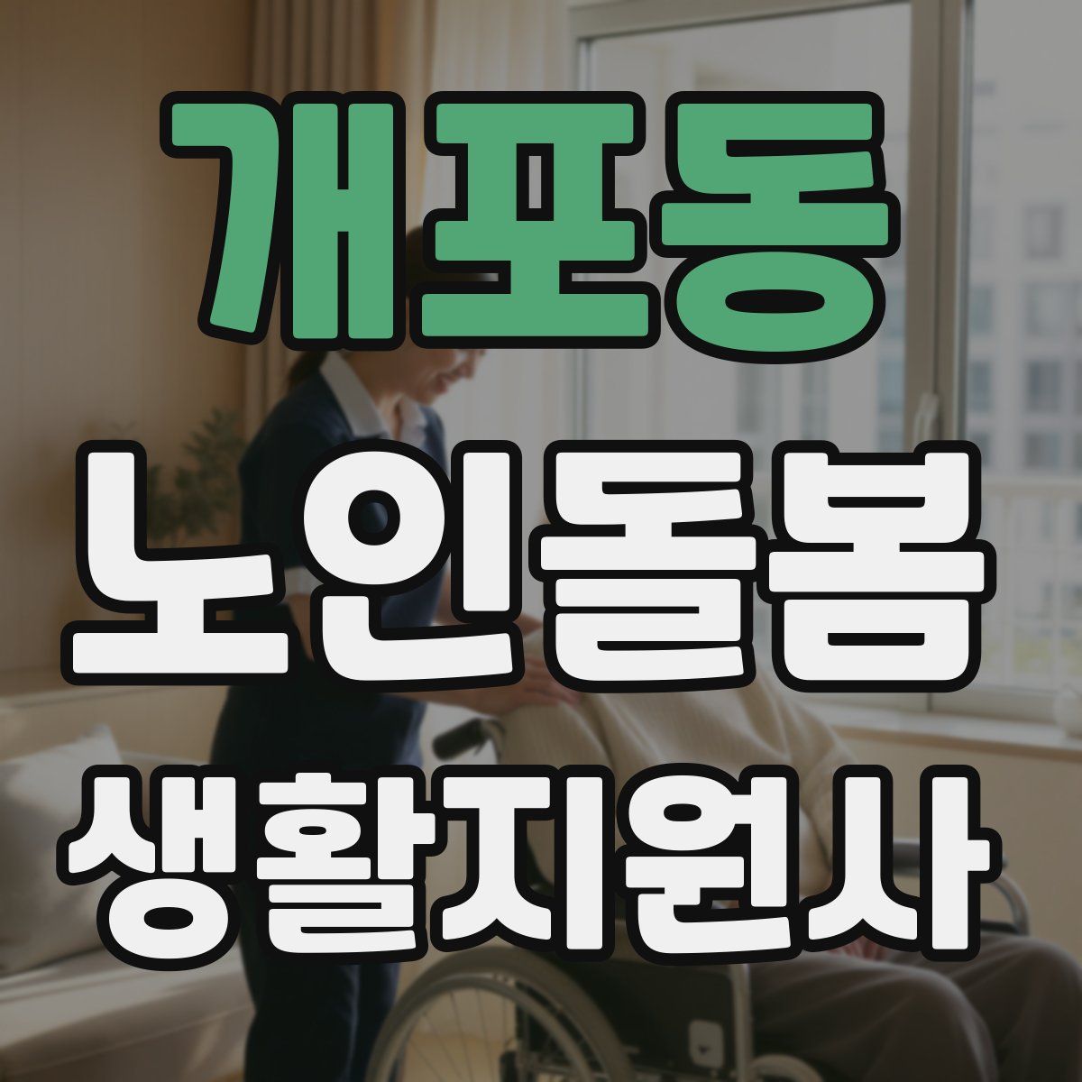 개포동 노인돌봄생활지원사 자격증