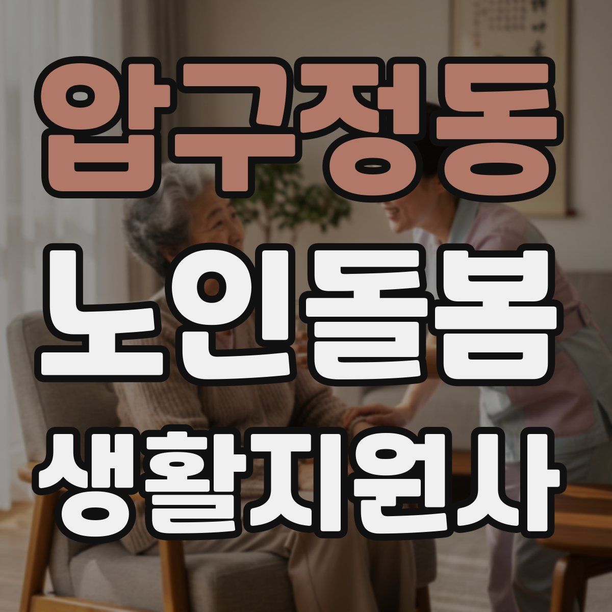 압구정동 노인돌봄생활지원사 자격증