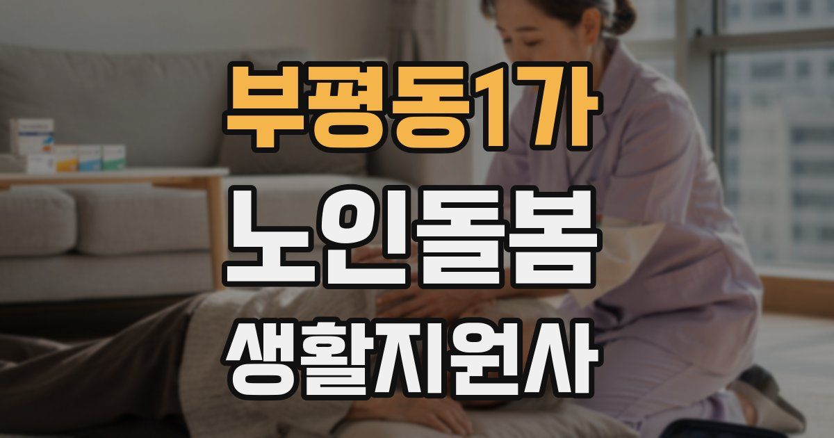 부평동1가 노인돌봄생활지원사 자격증