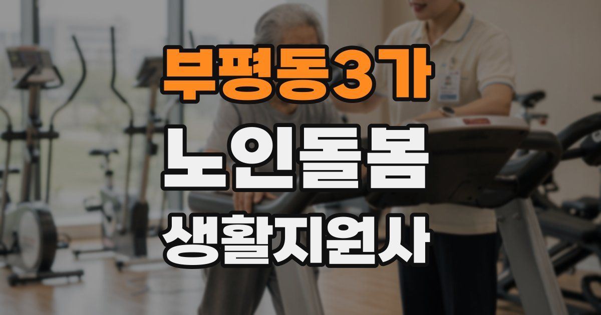 부평동3가 노인돌봄생활지원사 자격증