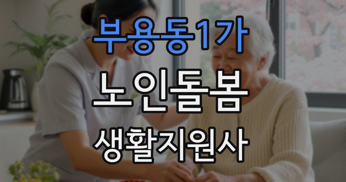 부용동1가 노인돌봄생활지원사 자격증