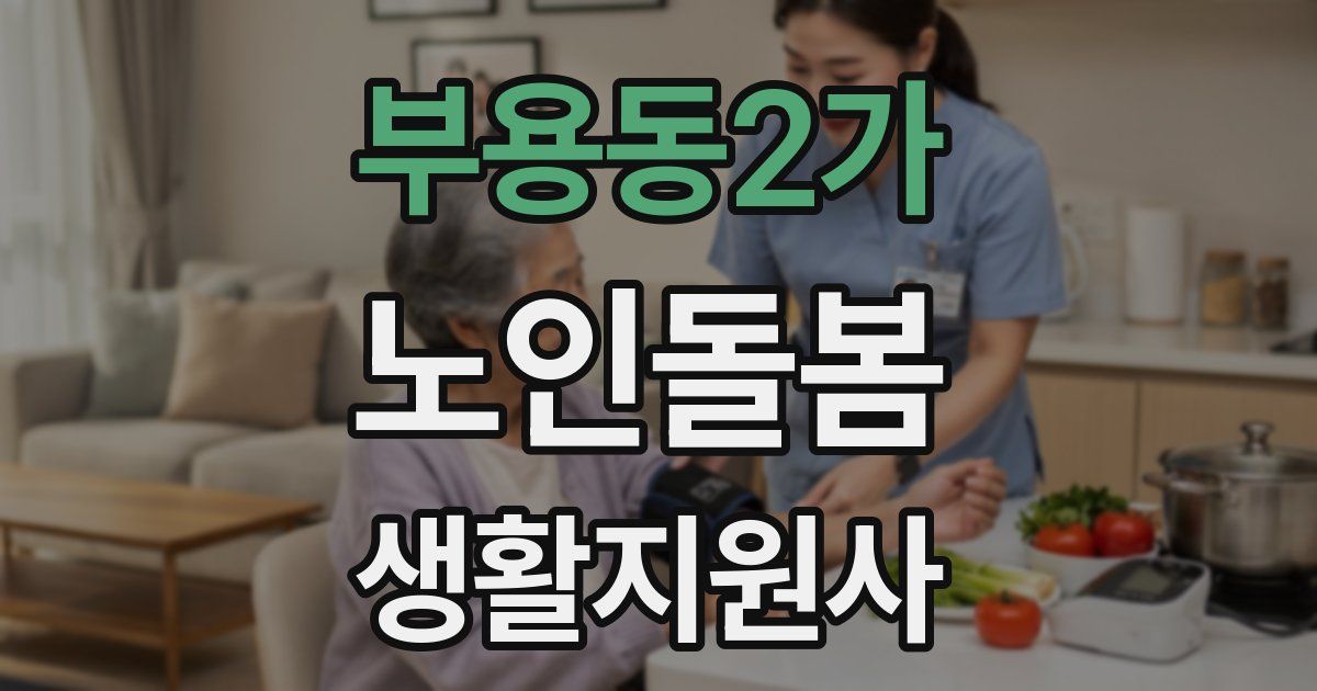 부용동2가 노인돌봄생활지원사 자격증