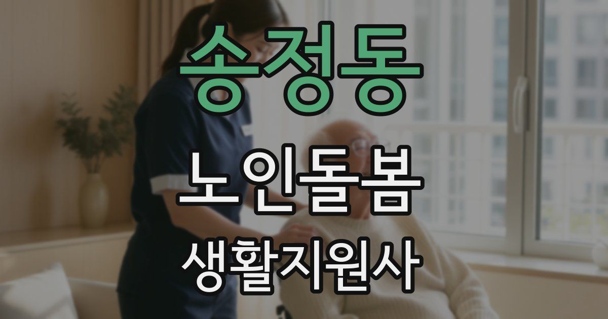 송정동 노인돌봄생활지원사 자격증