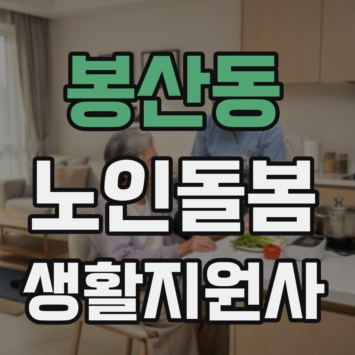 봉산동 노인돌봄생활지원사 자격증