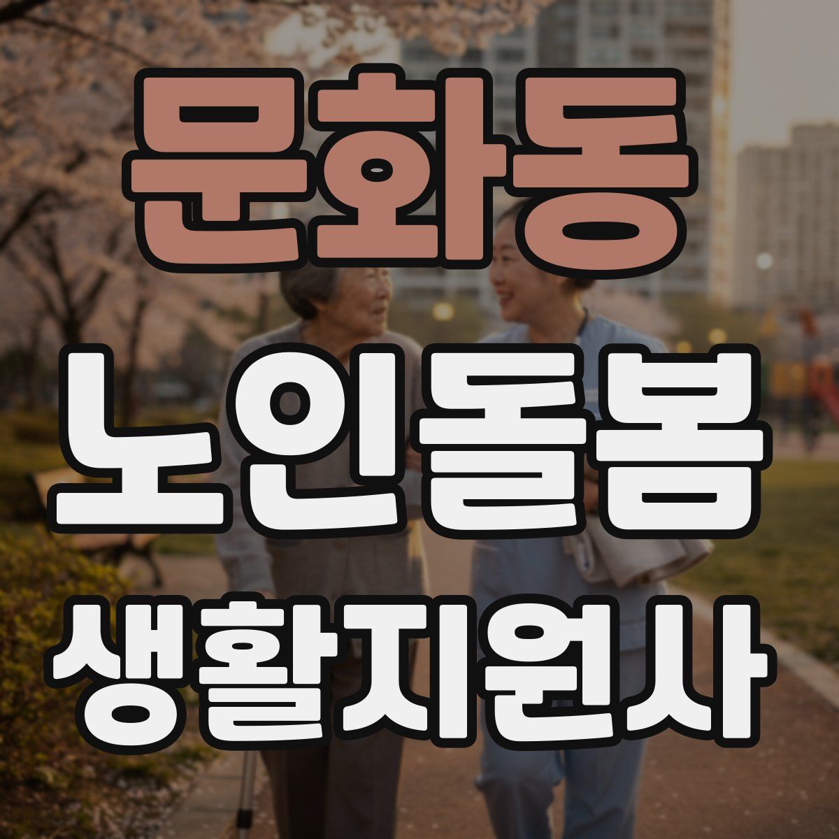 문화동 노인돌봄생활지원사 자격증