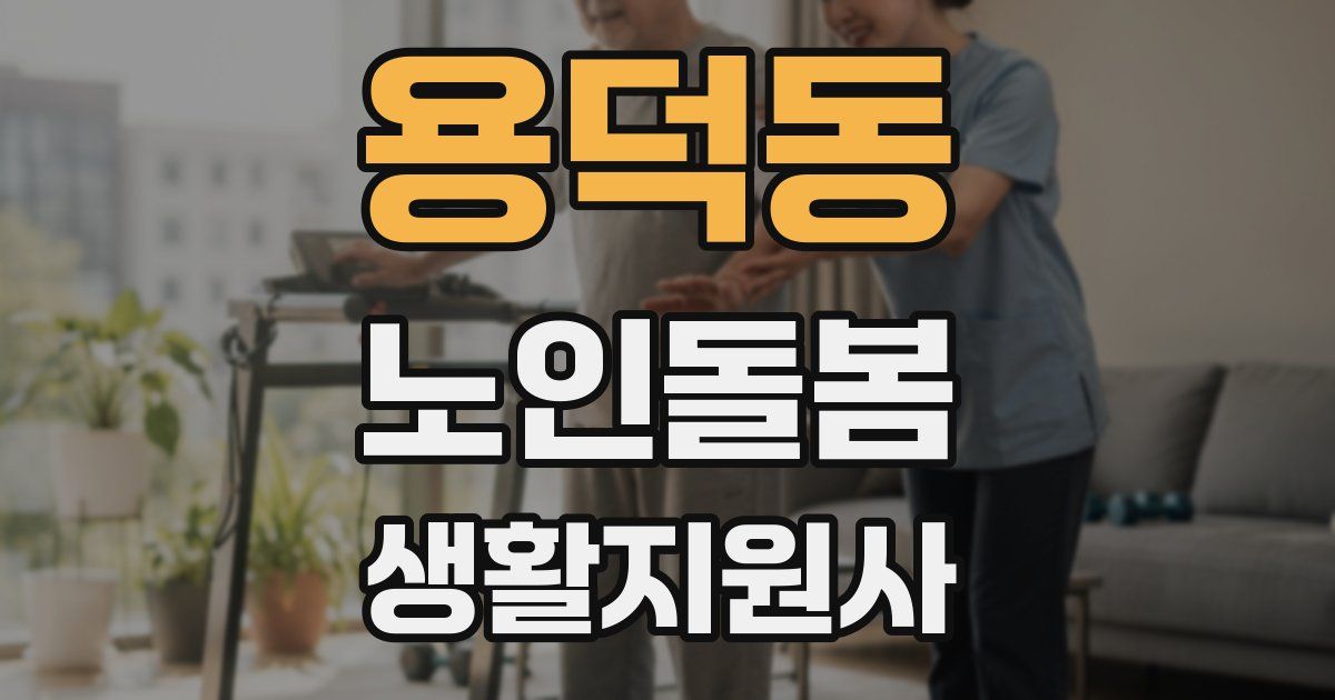 용덕동 노인돌봄생활지원사 자격증