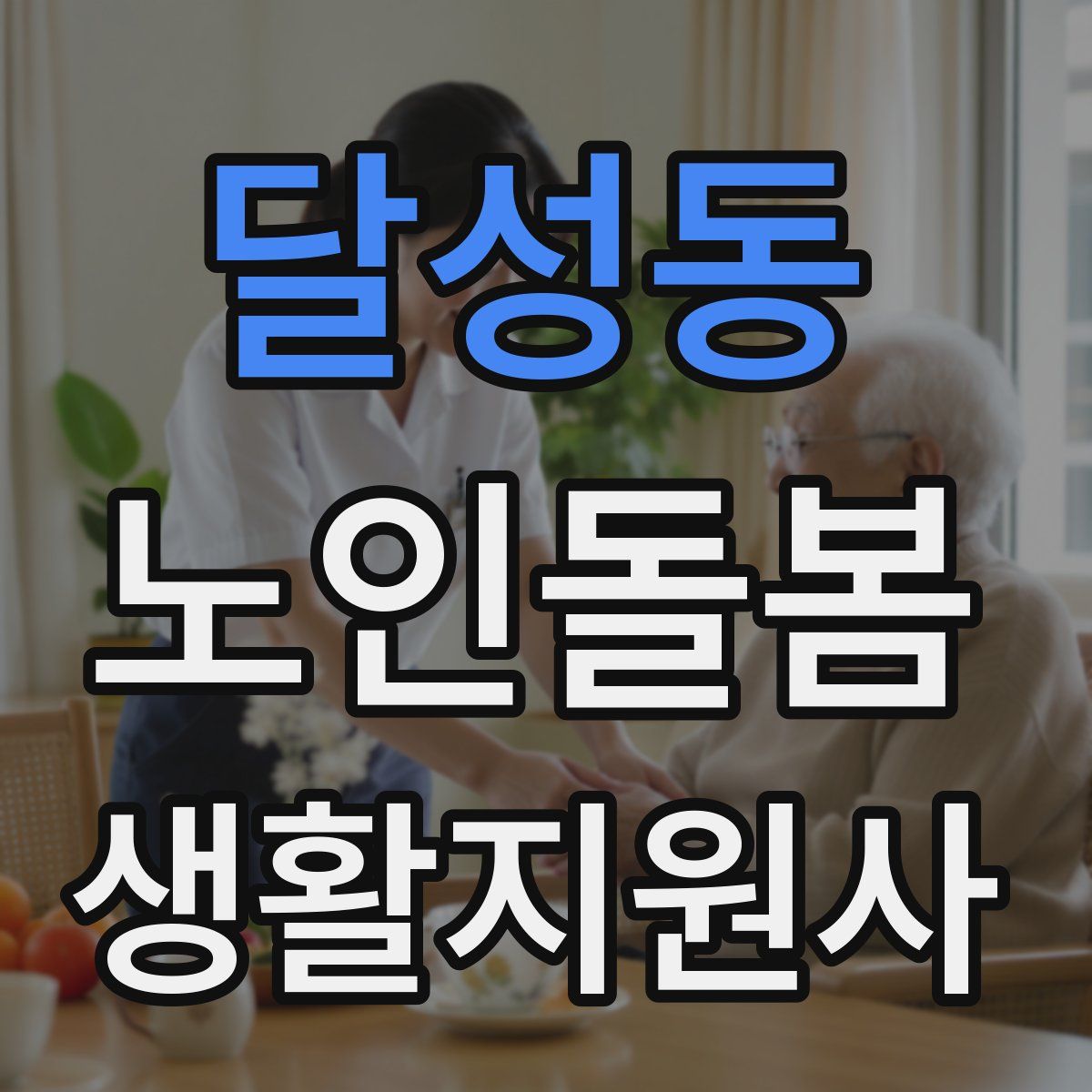 달성동 노인돌봄생활지원사 자격증