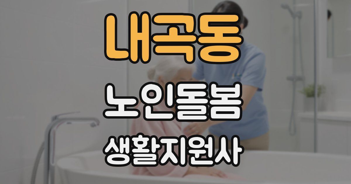 내곡동 노인돌봄생활지원사 자격증