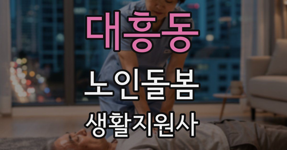 대흥동 노인돌봄생활지원사 자격증