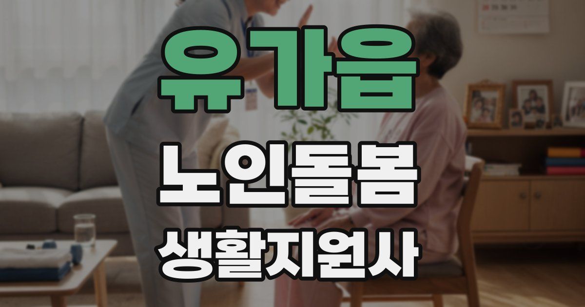 유가읍 노인돌봄생활지원사 자격증