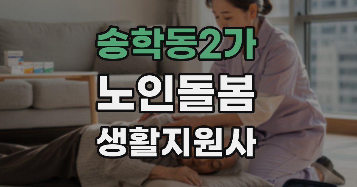 송학동2가 노인돌봄생활지원사 자격증