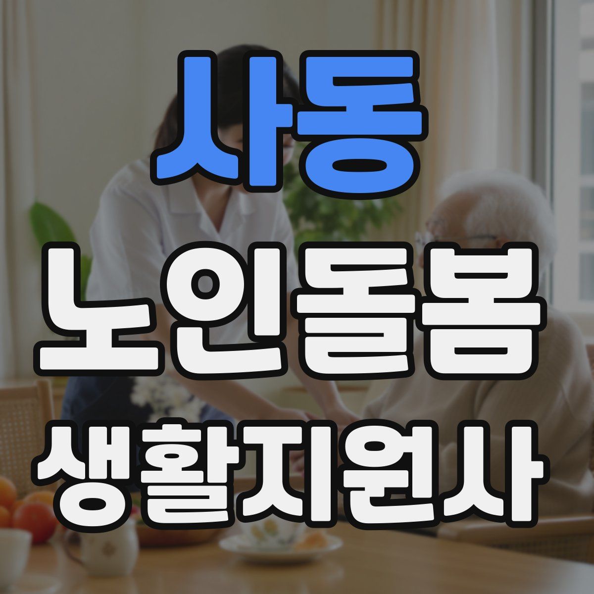 사동 노인돌봄생활지원사 자격증