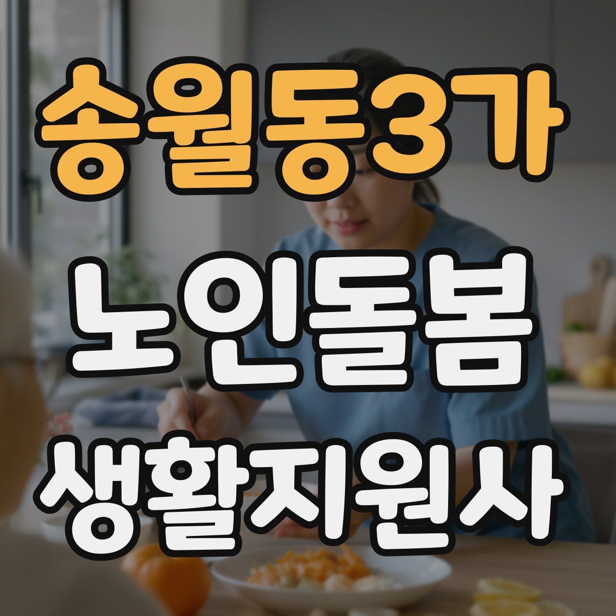 송월동3가 노인돌봄생활지원사 자격증