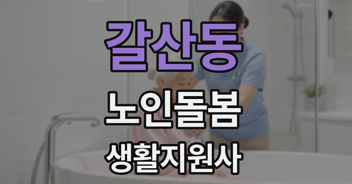 갈산동 노인돌봄생활지원사 자격증