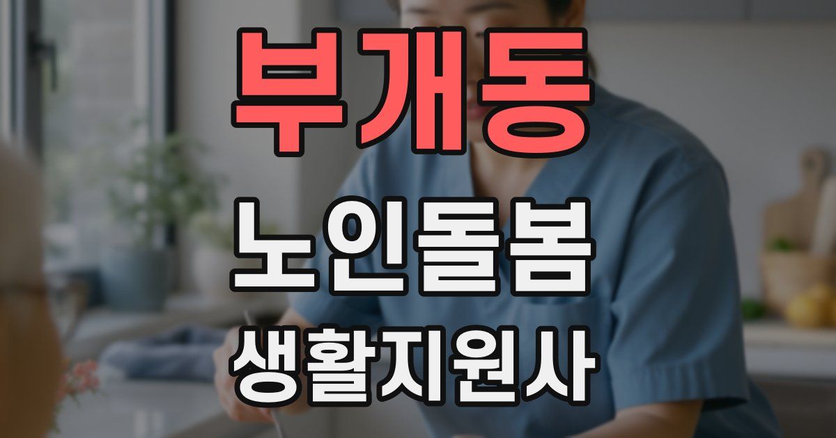 부개동 노인돌봄생활지원사 자격증