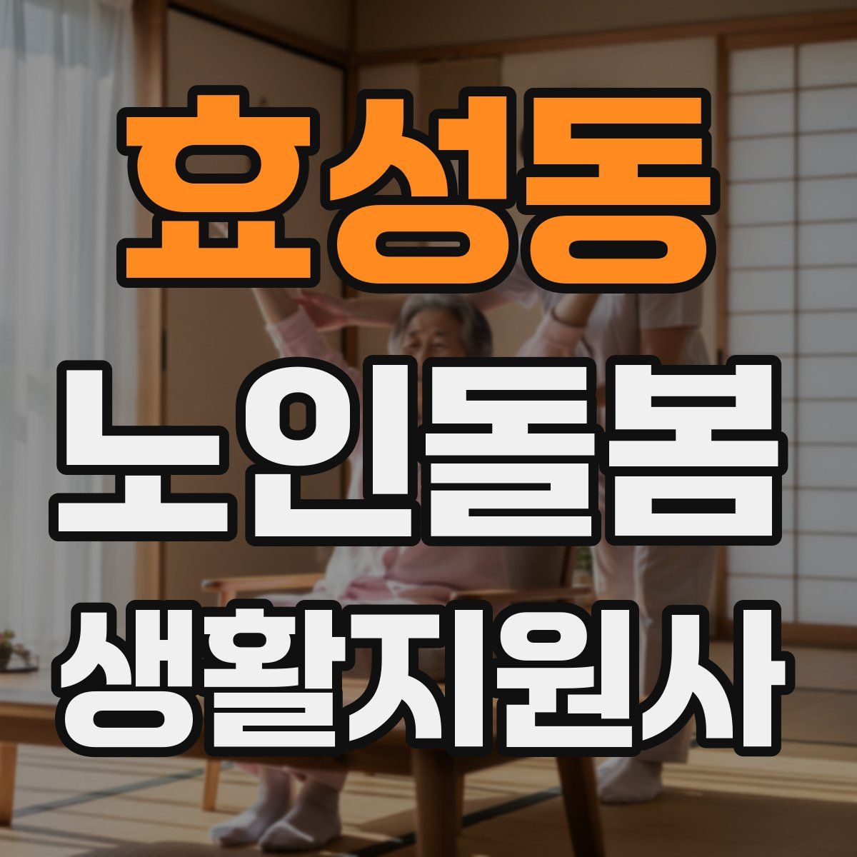 효성동 노인돌봄생활지원사 자격증