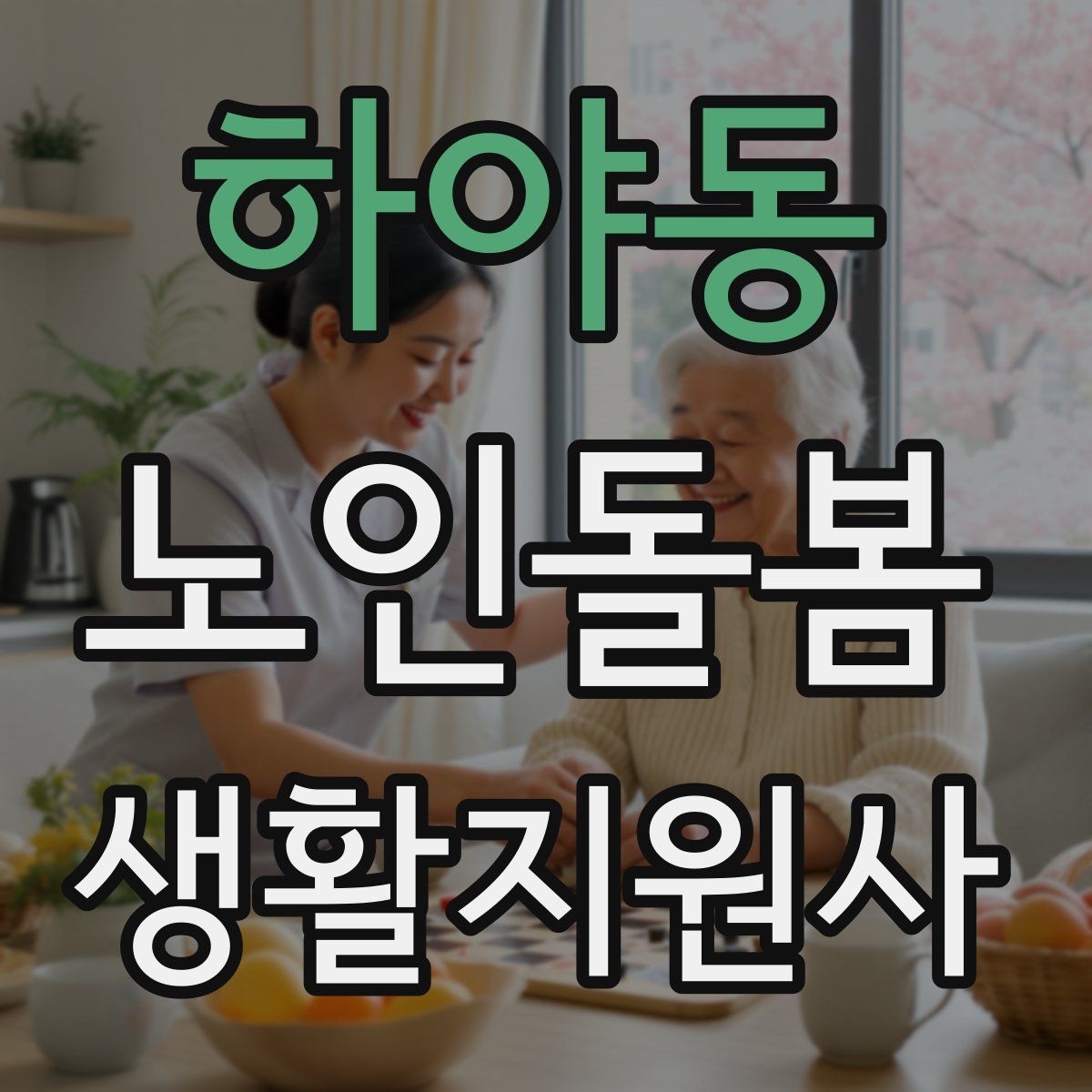 하야동 노인돌봄생활지원사 자격증