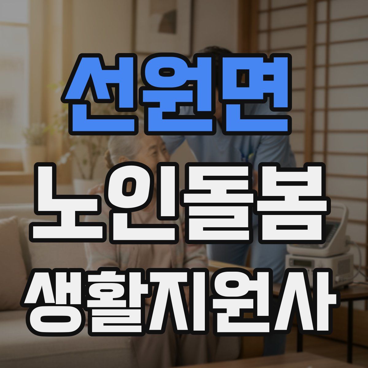 선원면 노인돌봄생활지원사 자격증