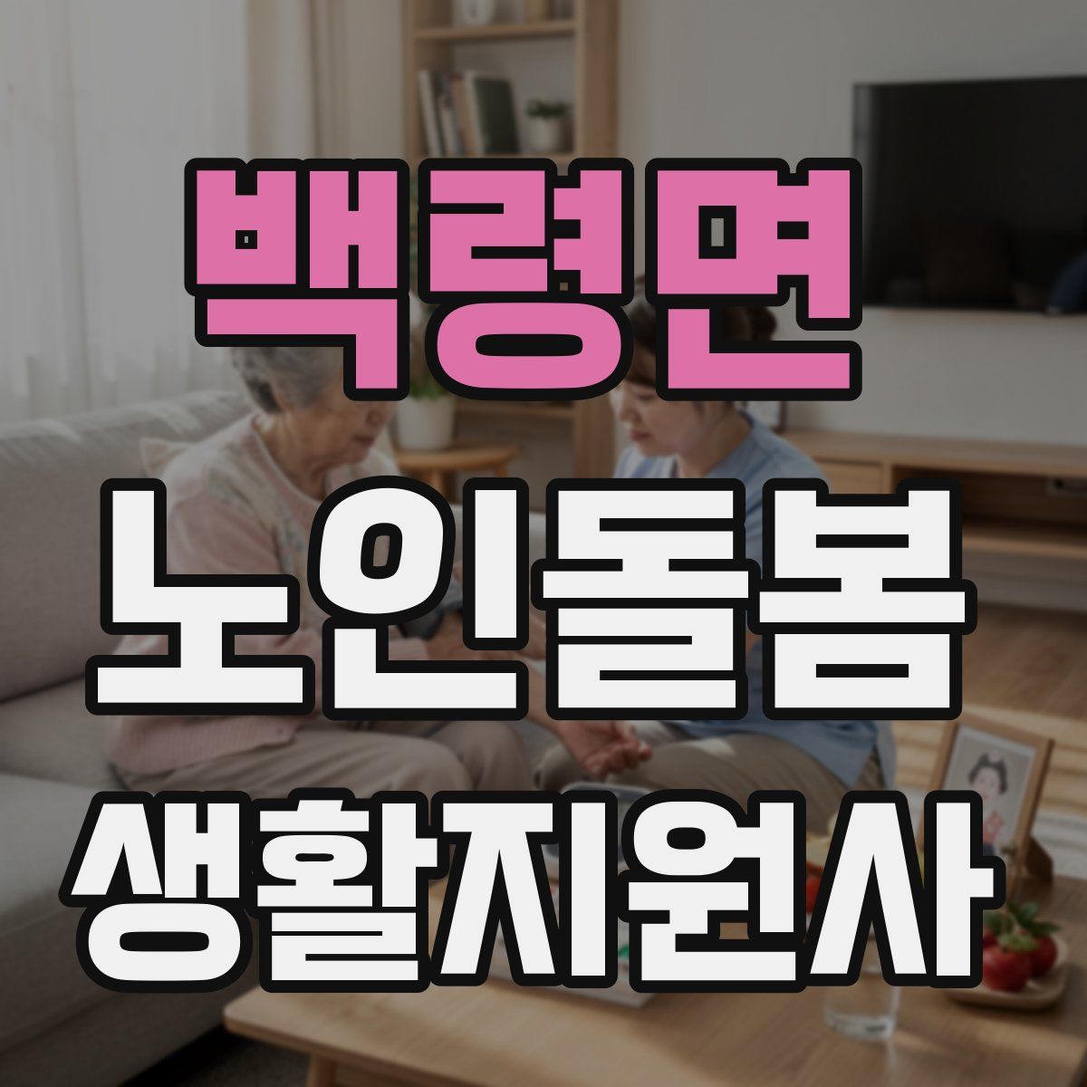 백령면 노인돌봄생활지원사 자격증