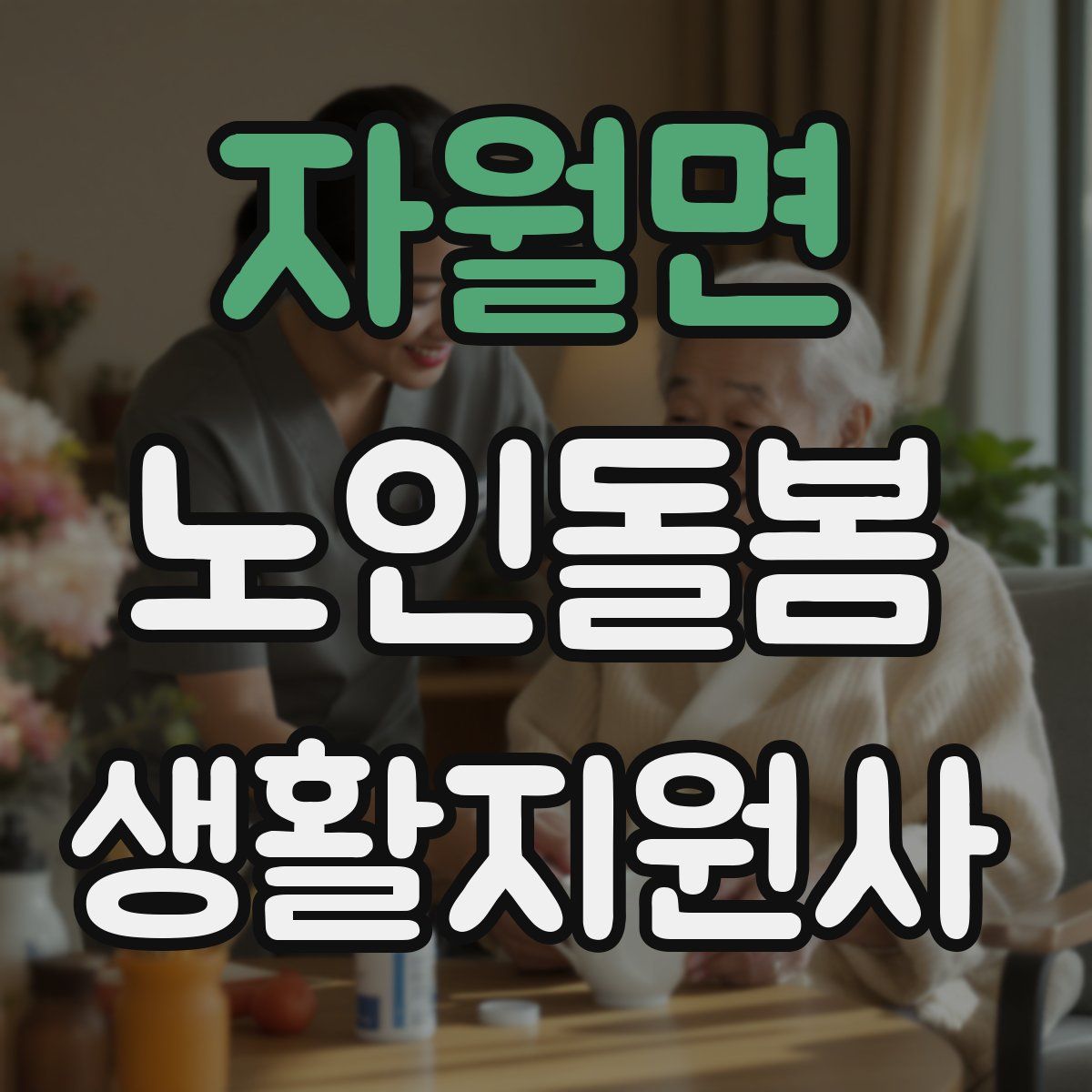 자월면 노인돌봄생활지원사 자격증
