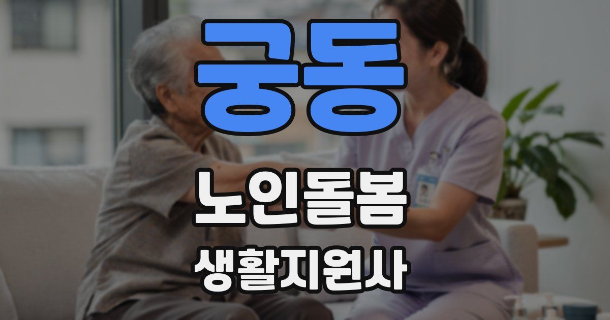 궁동 노인돌봄생활지원사 자격증