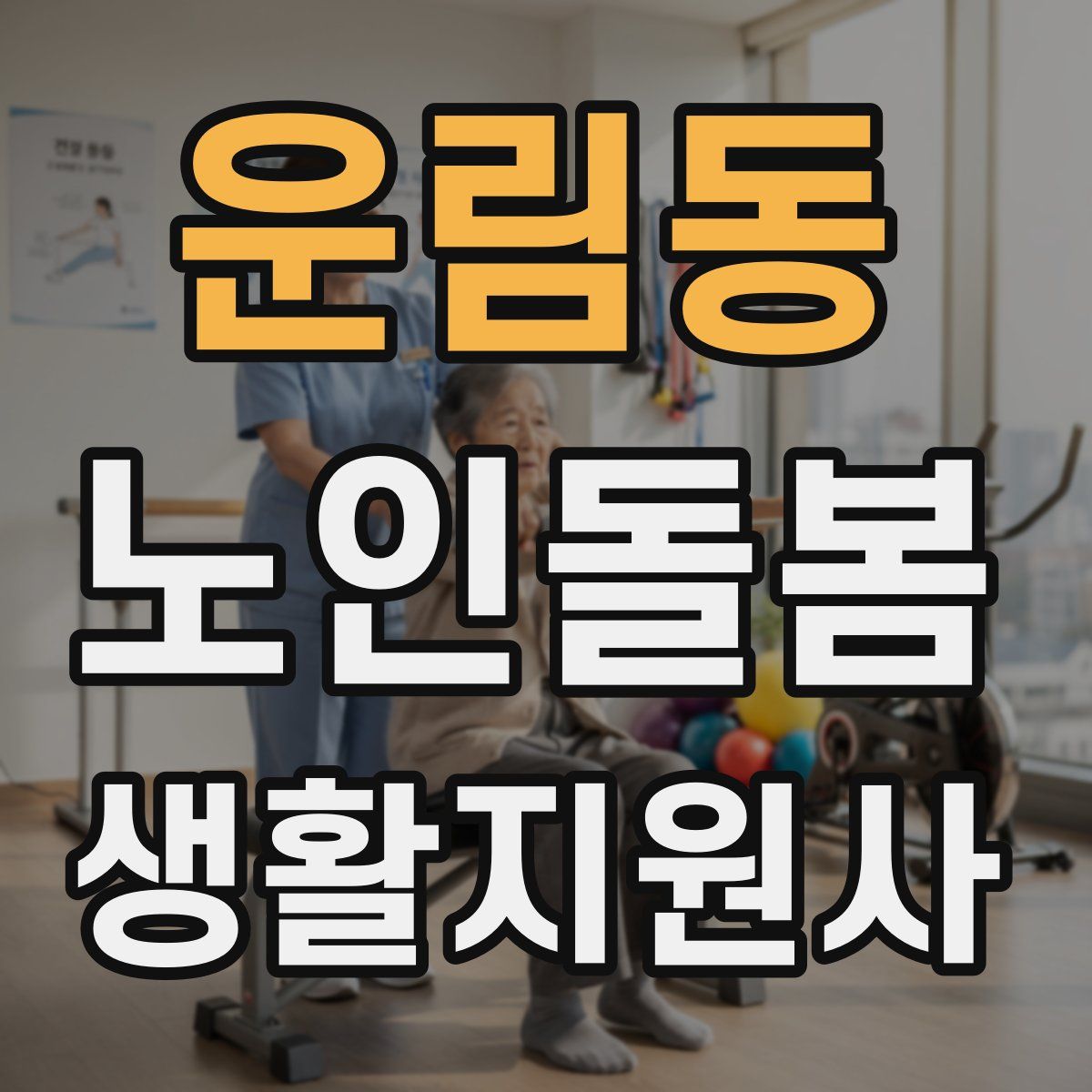 운림동 노인돌봄생활지원사 자격증