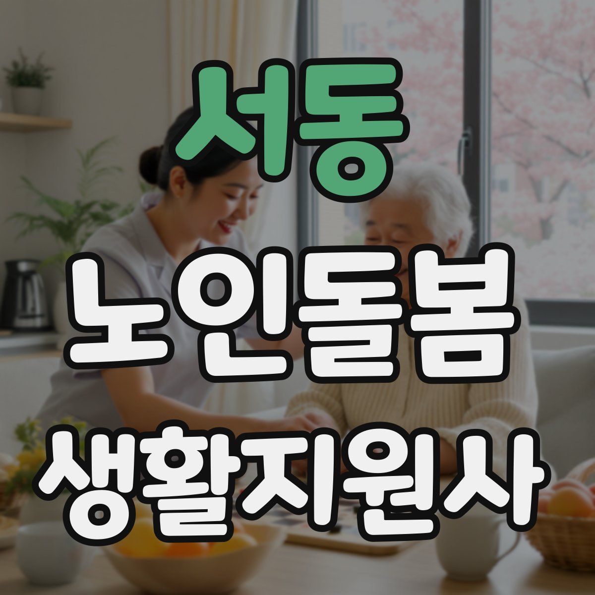 서동 노인돌봄생활지원사 자격증
