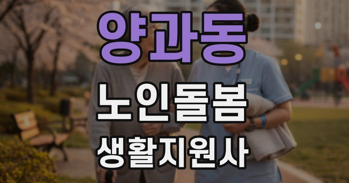 양과동 노인돌봄생활지원사 자격증
