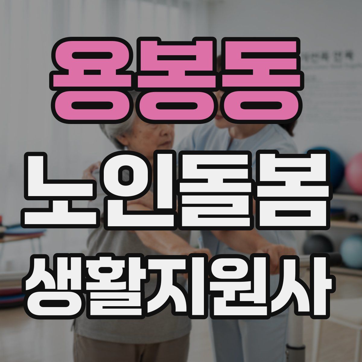 용봉동 노인돌봄생활지원사 자격증