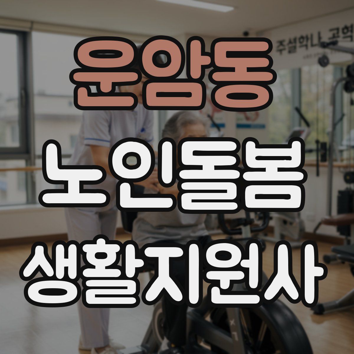 운암동 노인돌봄생활지원사 자격증