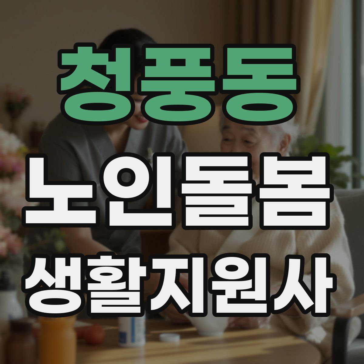 청풍동 노인돌봄생활지원사 자격증
