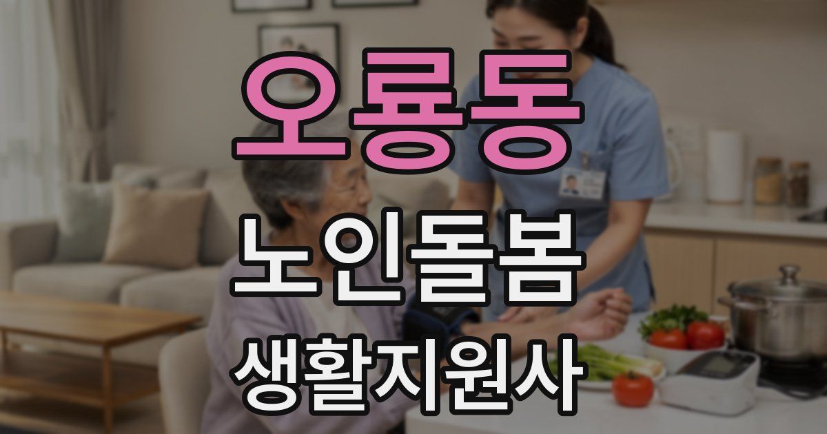 오룡동 노인돌봄생활지원사 자격증