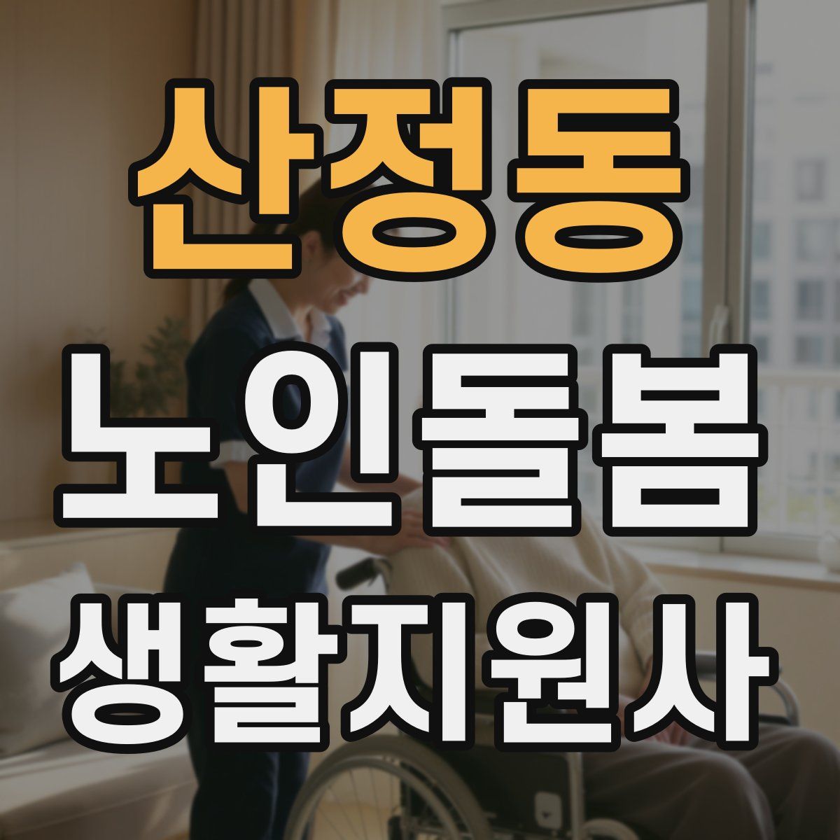 산정동 노인돌봄생활지원사 자격증