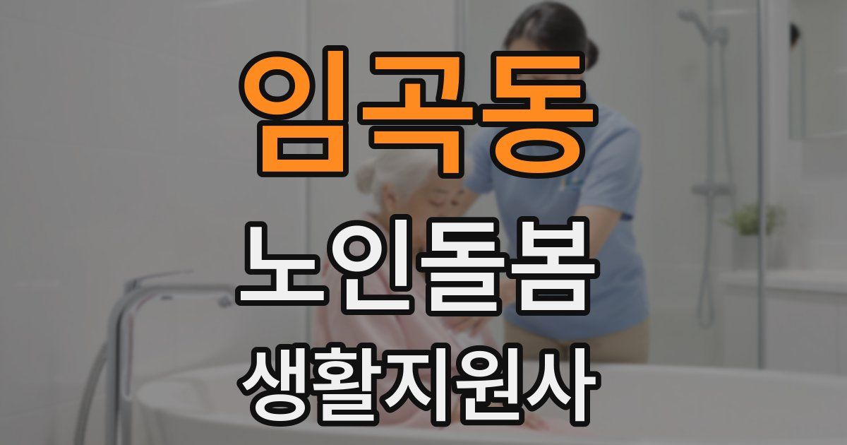 임곡동 노인돌봄생활지원사 자격증