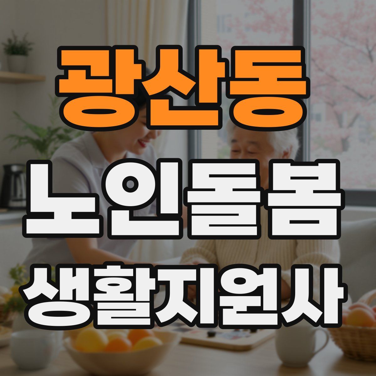 광산동 노인돌봄생활지원사 자격증