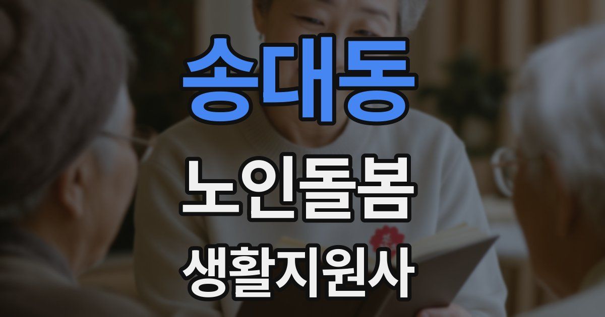 송대동 노인돌봄생활지원사 자격증