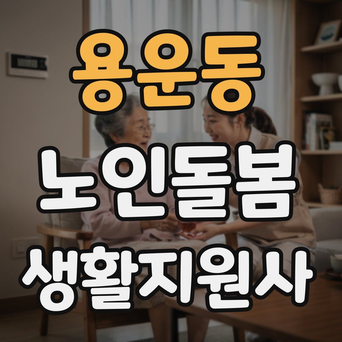 용운동 노인돌봄생활지원사 자격증