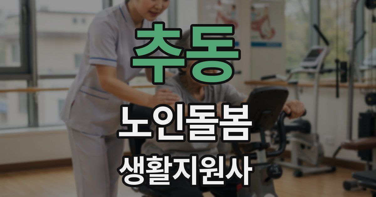 추동 노인돌봄생활지원사 자격증
