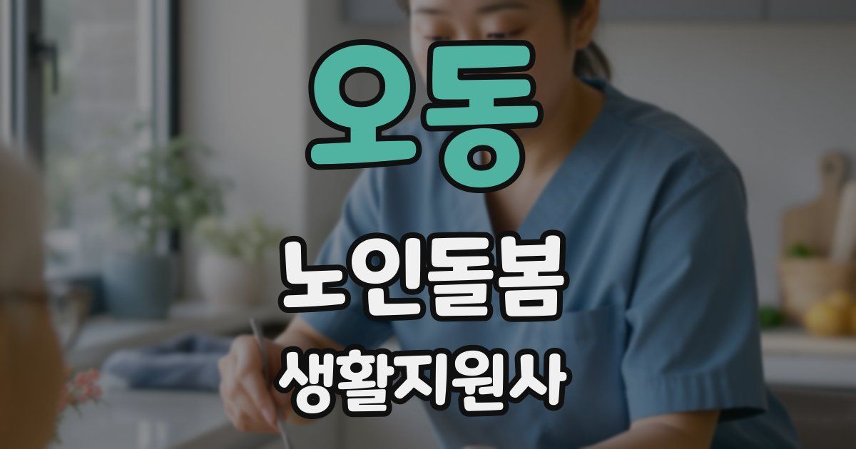 오동 노인돌봄생활지원사 자격증