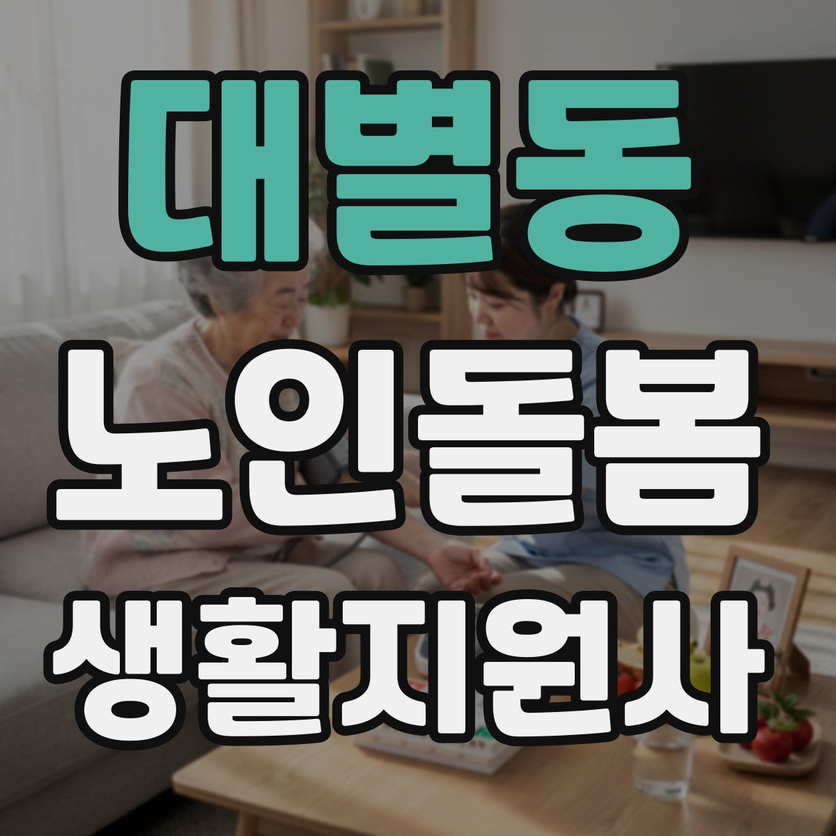 대별동 노인돌봄생활지원사 자격증