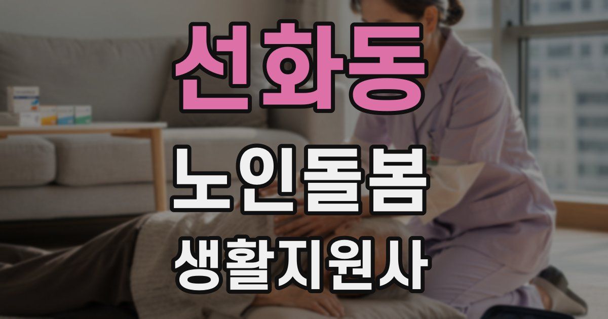 선화동 노인돌봄생활지원사 자격증