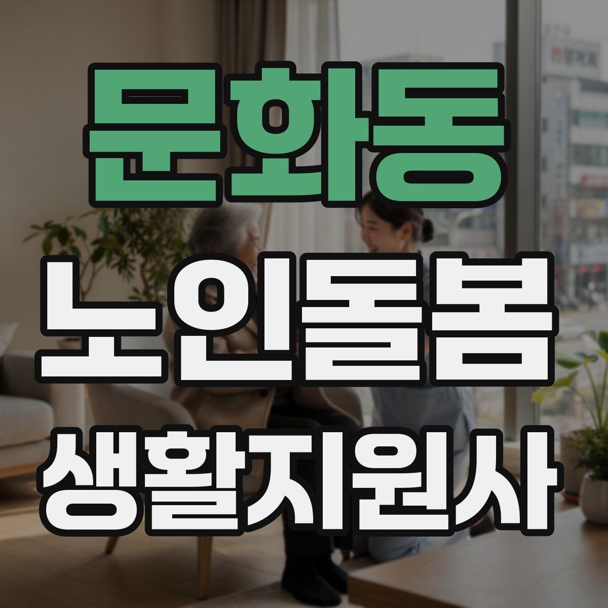 문화동 노인돌봄생활지원사 자격증