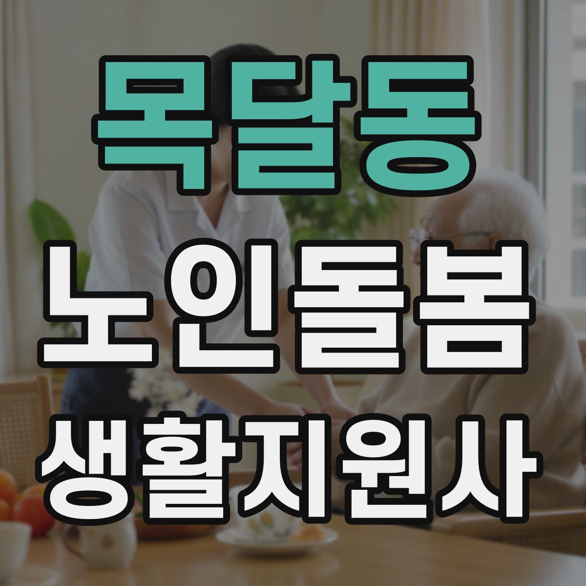 목달동 노인돌봄생활지원사 자격증